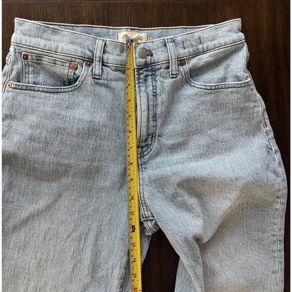 Madewell Jeans Womens 29 Blue Light Wash Perfect Vintage Wide-Leg Crop Raw Hem - Picture 8 of 9